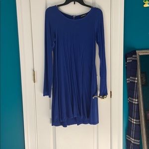 Blue long sleeved dress